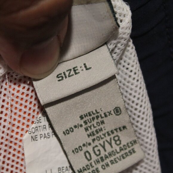 L.L. Bean Men Orange Cargo Board Shorts Summer Beach Vintage Size Large - Picture 8 of 9